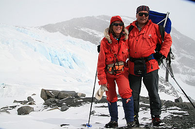 Sven och Ammi vid insteget till glaciären