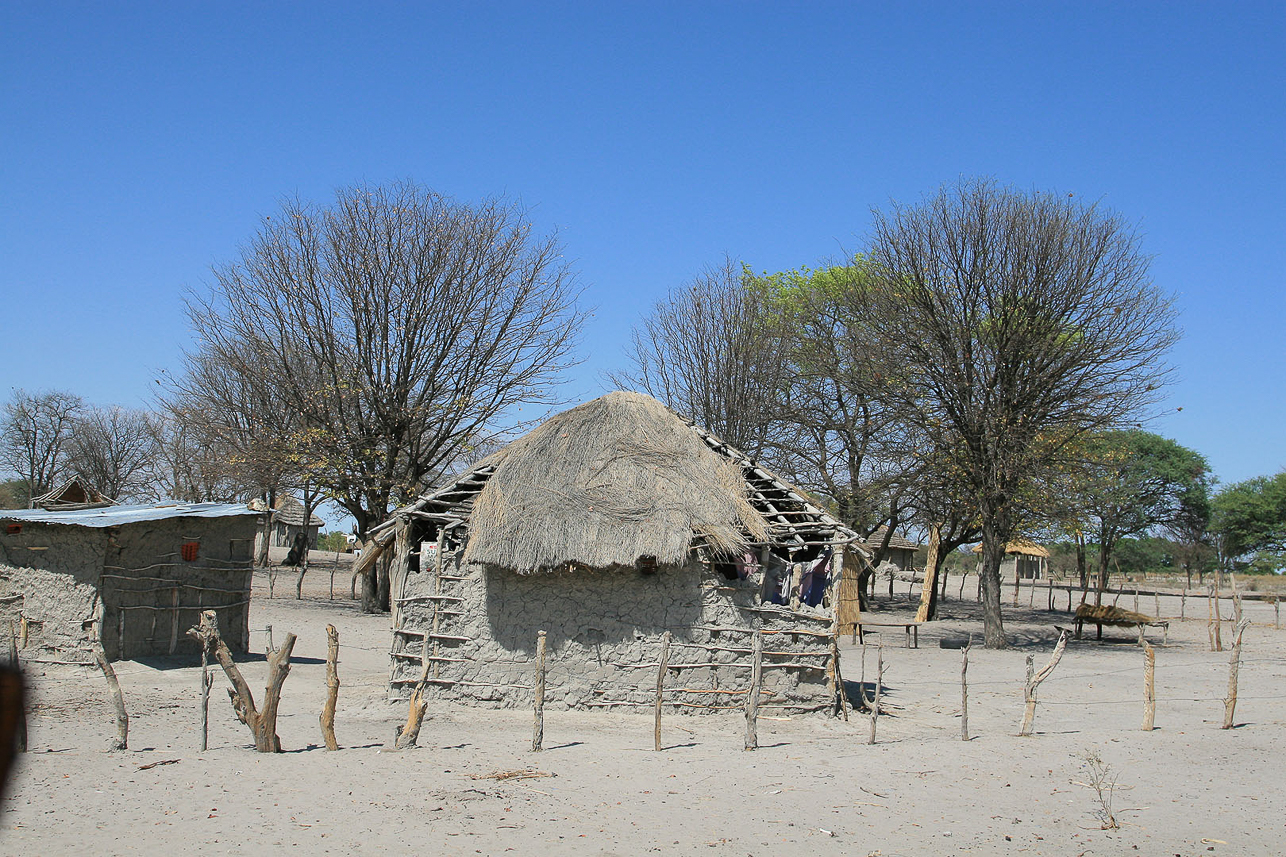 Village close to the Okavango delta