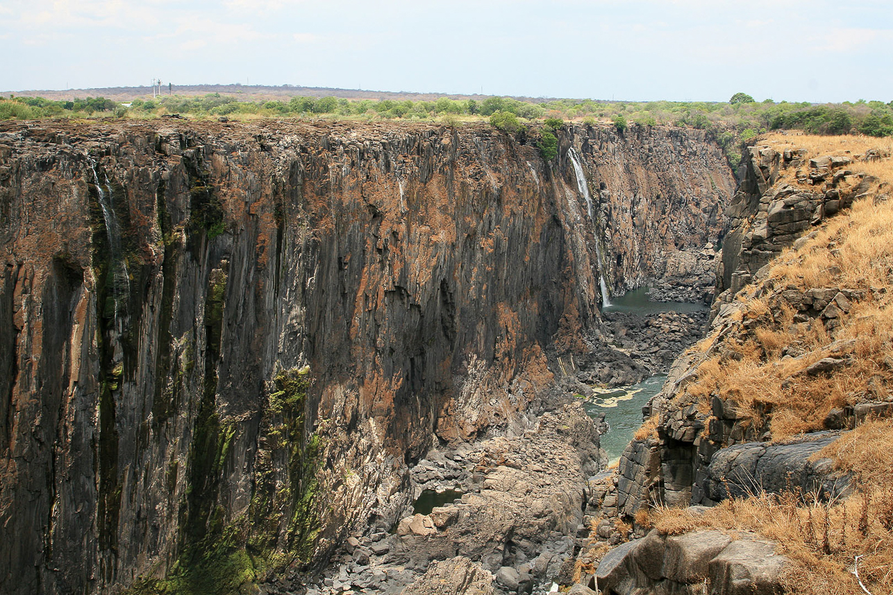 Eastern part of the falls completely dry this time of the year