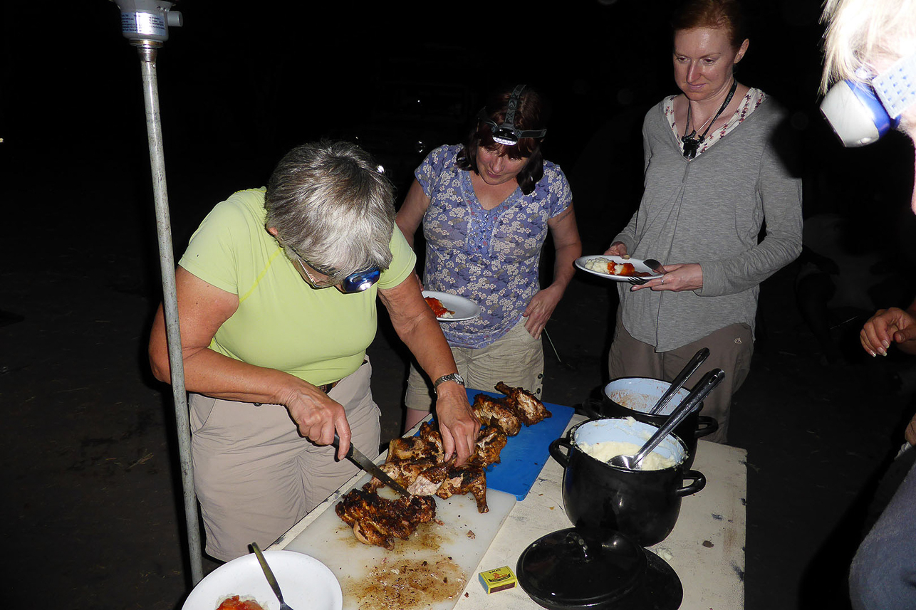 Some participation in making dinner