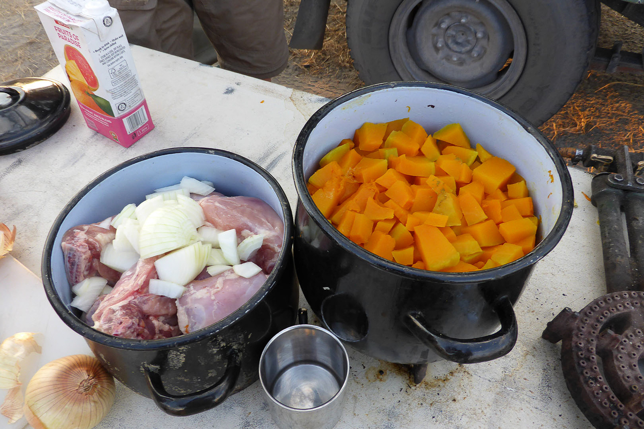 Preparing dinner