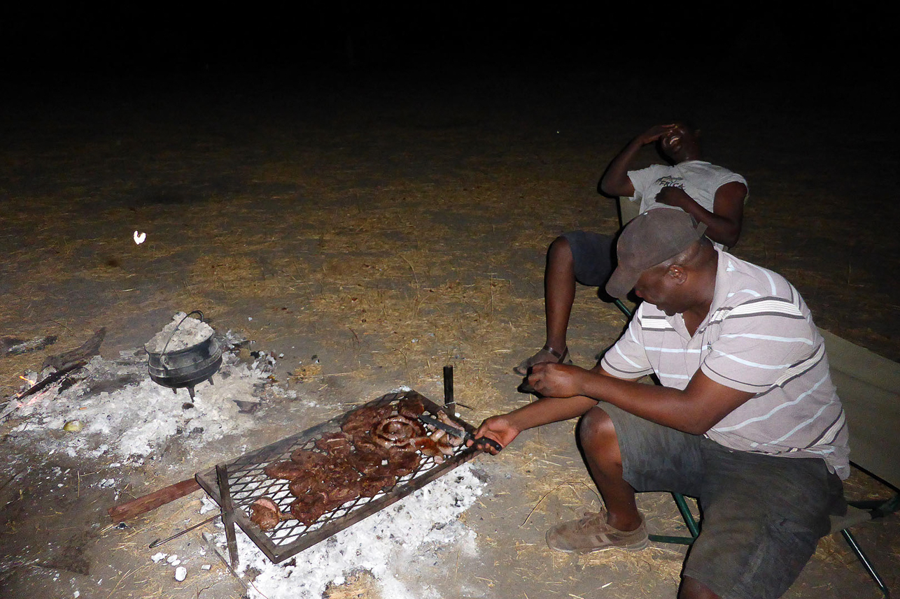 Preparing sausages and meat