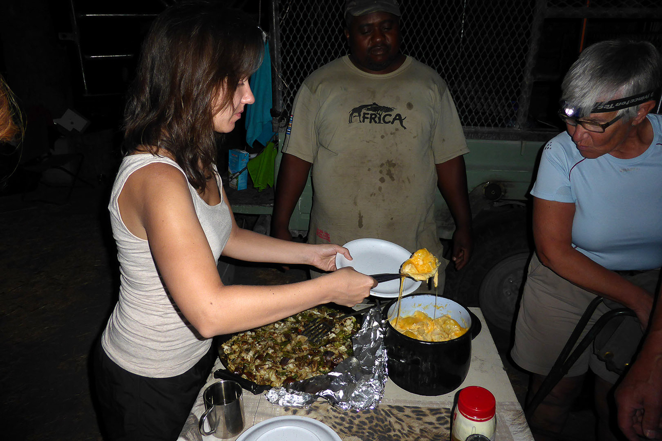 Serving the dinner