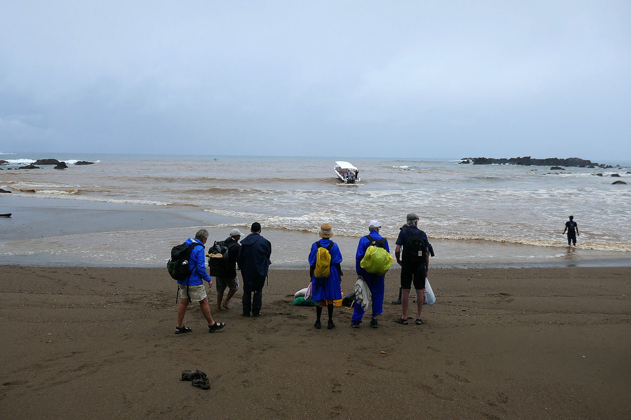 Not feeling too comortable when going back with the boat (it is trying to come backwards in the waves to fetch us)