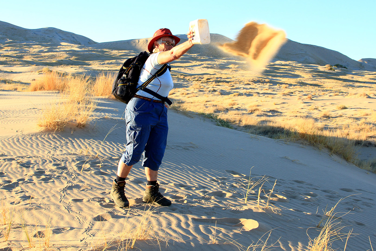 Trying to hear the singing dunes.