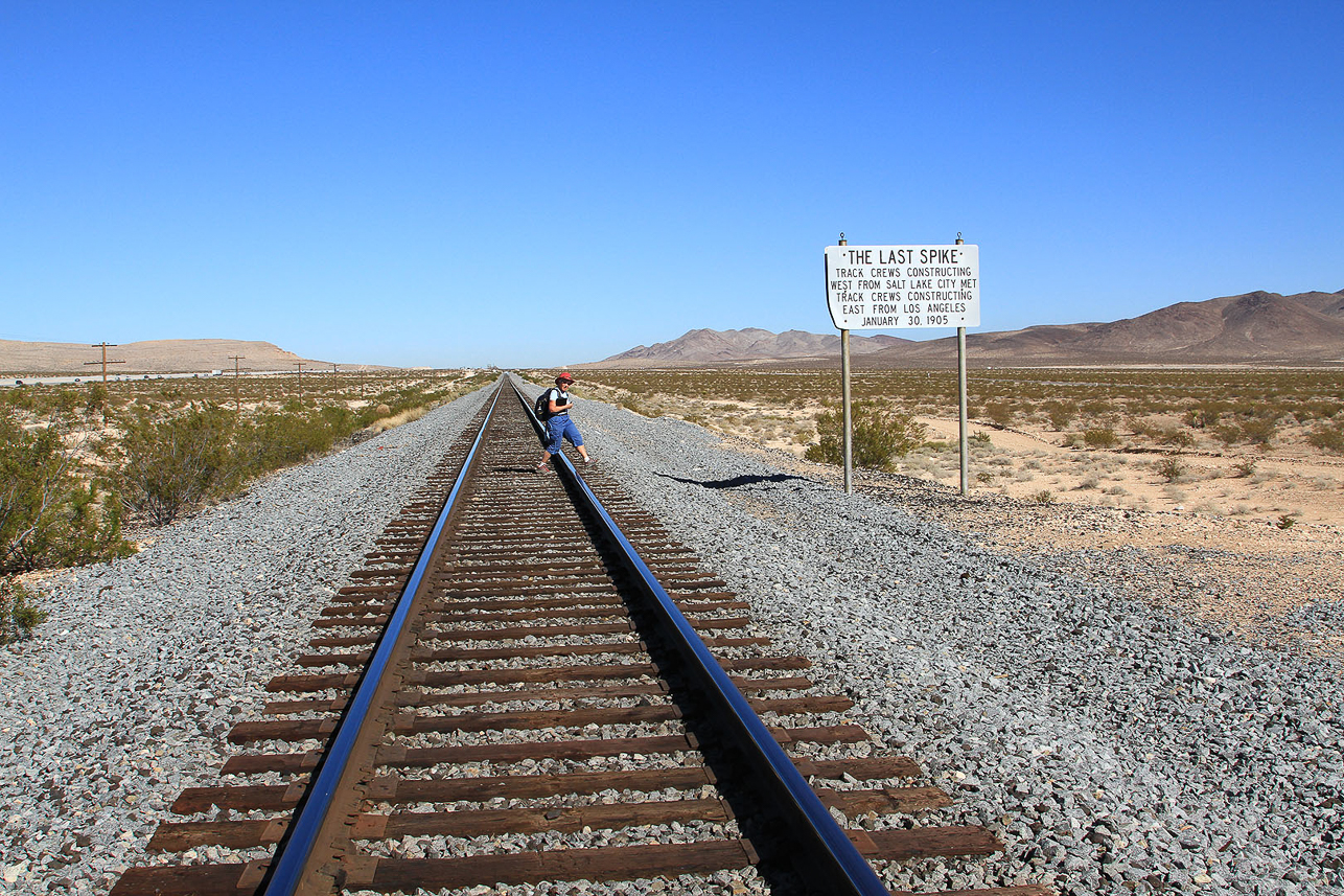 Telling the story of the railway Salt Lake City - Los Angeles (meeting pont during construction in 1905).