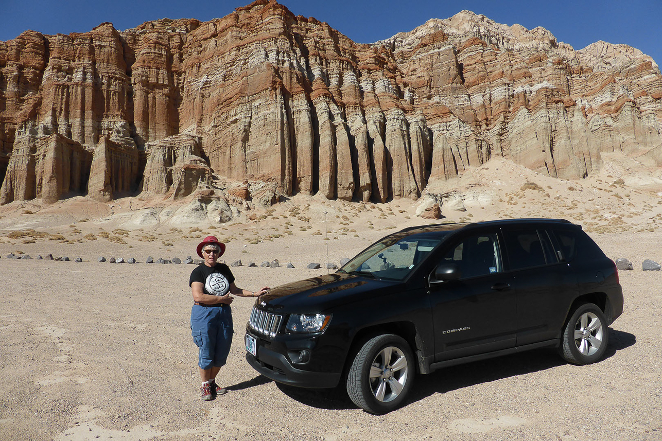 Red Rock Canyon State Park. Camilla and our car.