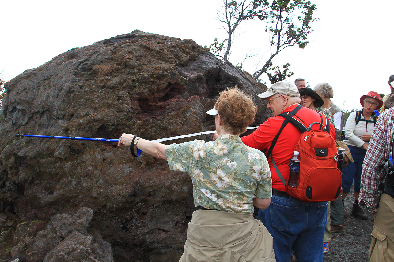 Measuring lava stone