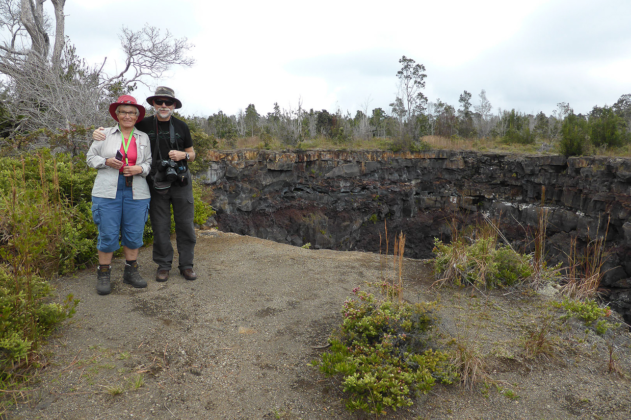 Mats and Camilla at crater.