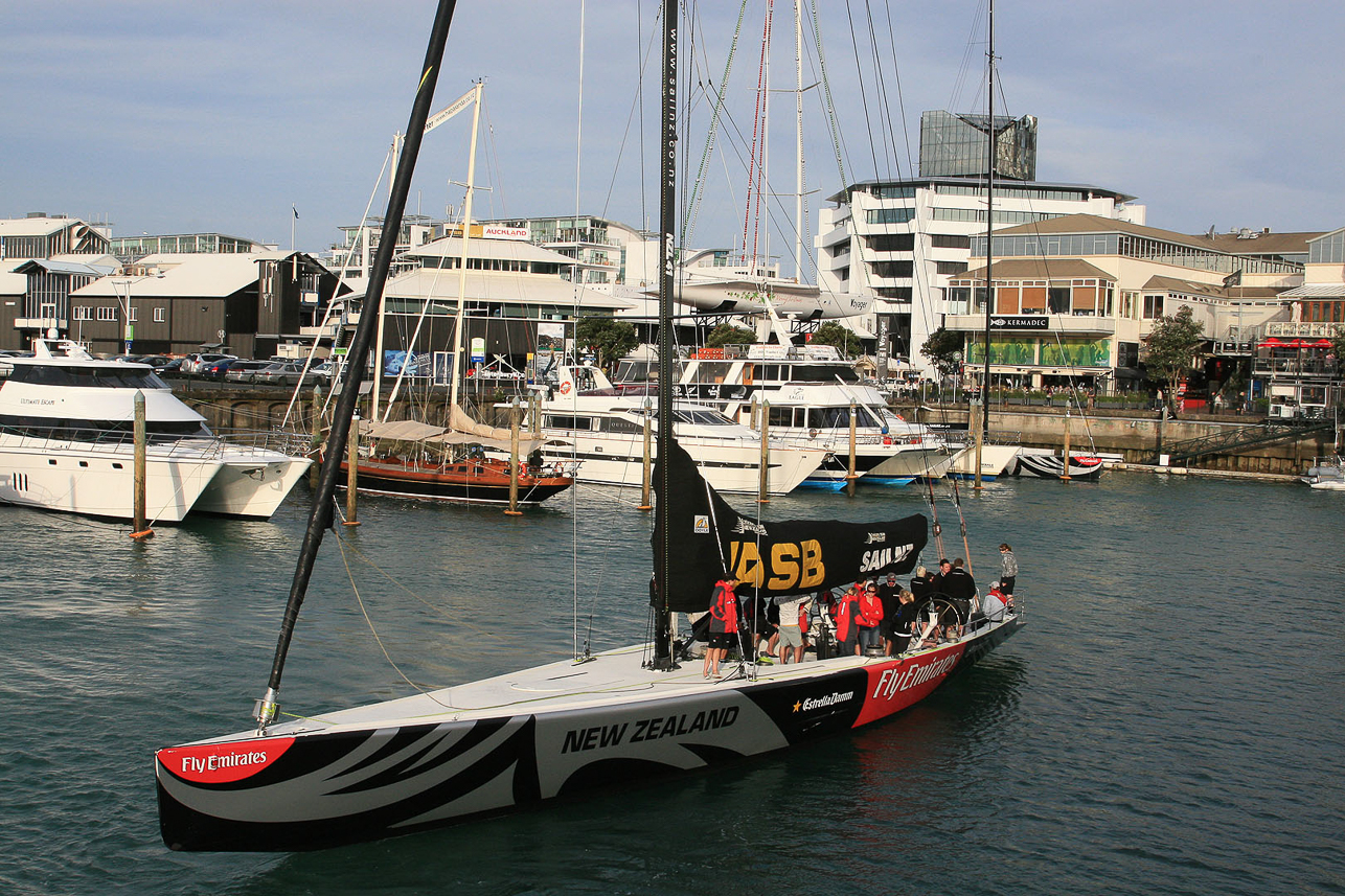 Auckland harbour, influenced by America's Cup 2003