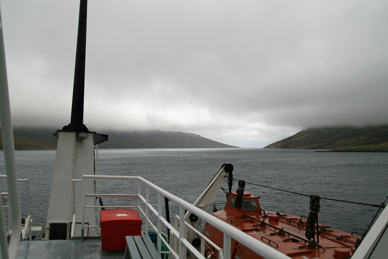 Arriving at Perseverance Harbour in Campbell Island