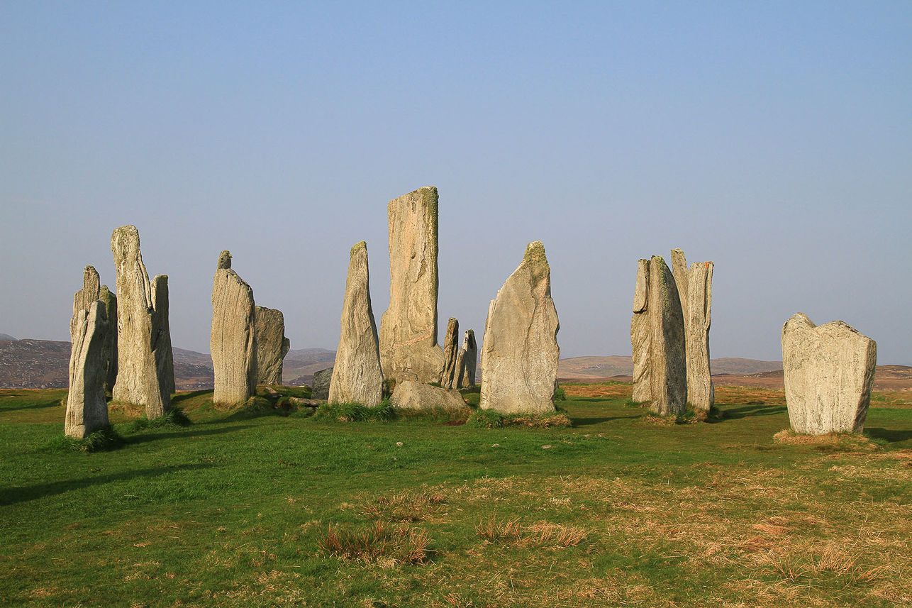 Callanish Stones on Lewis, with the circle from the Celtic cross