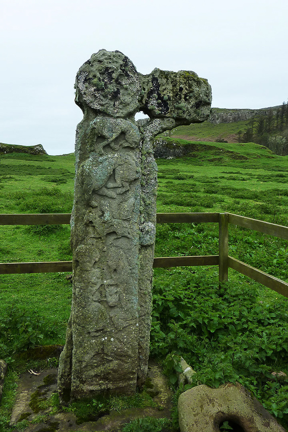 Old Celtic cross at Canna