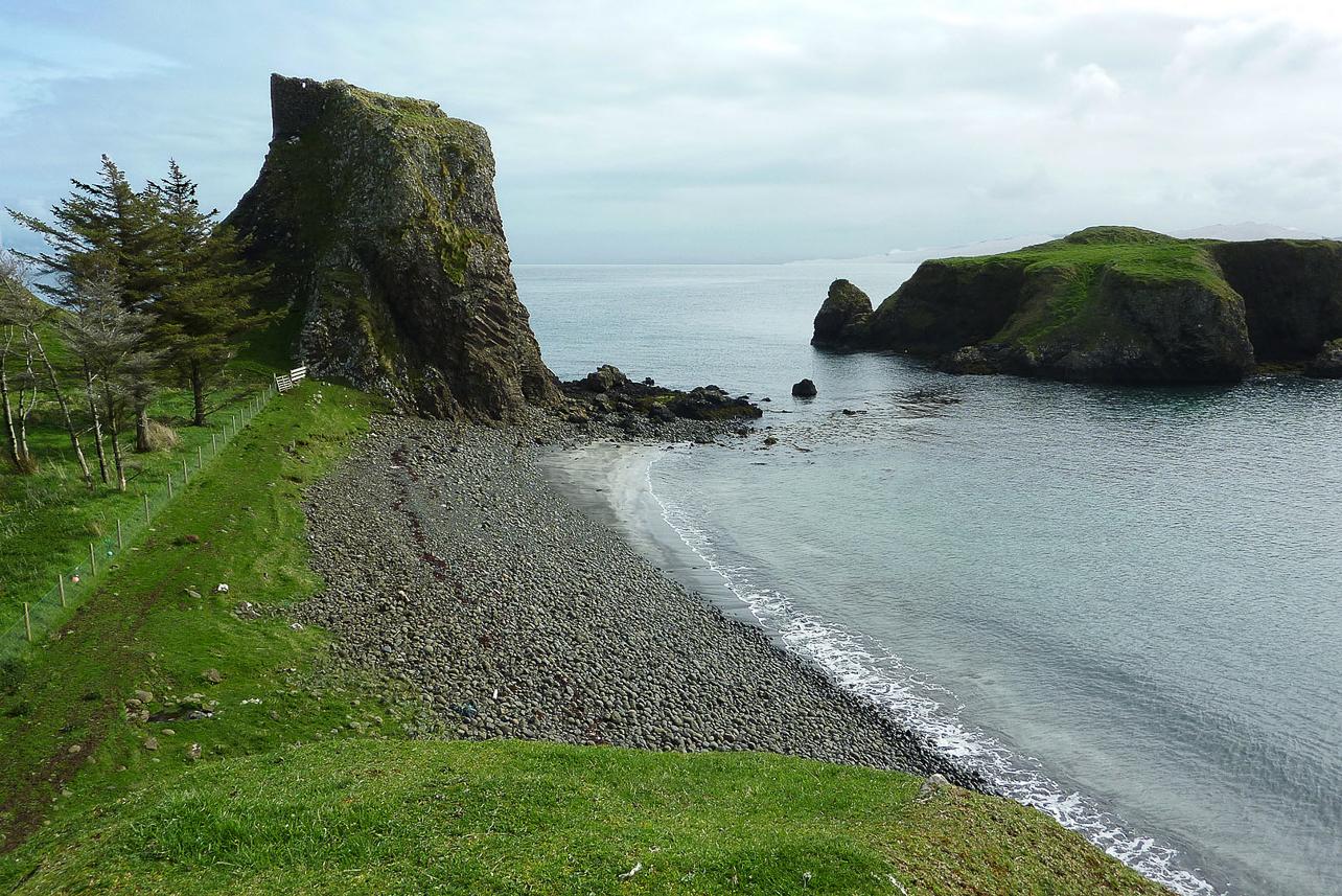 "Prison Rock" at Canna, the leftmost top place for an unfaithful wife in the 17th century