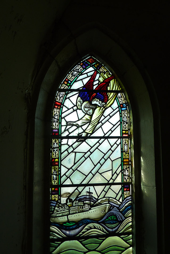 Windows inside the catholic church