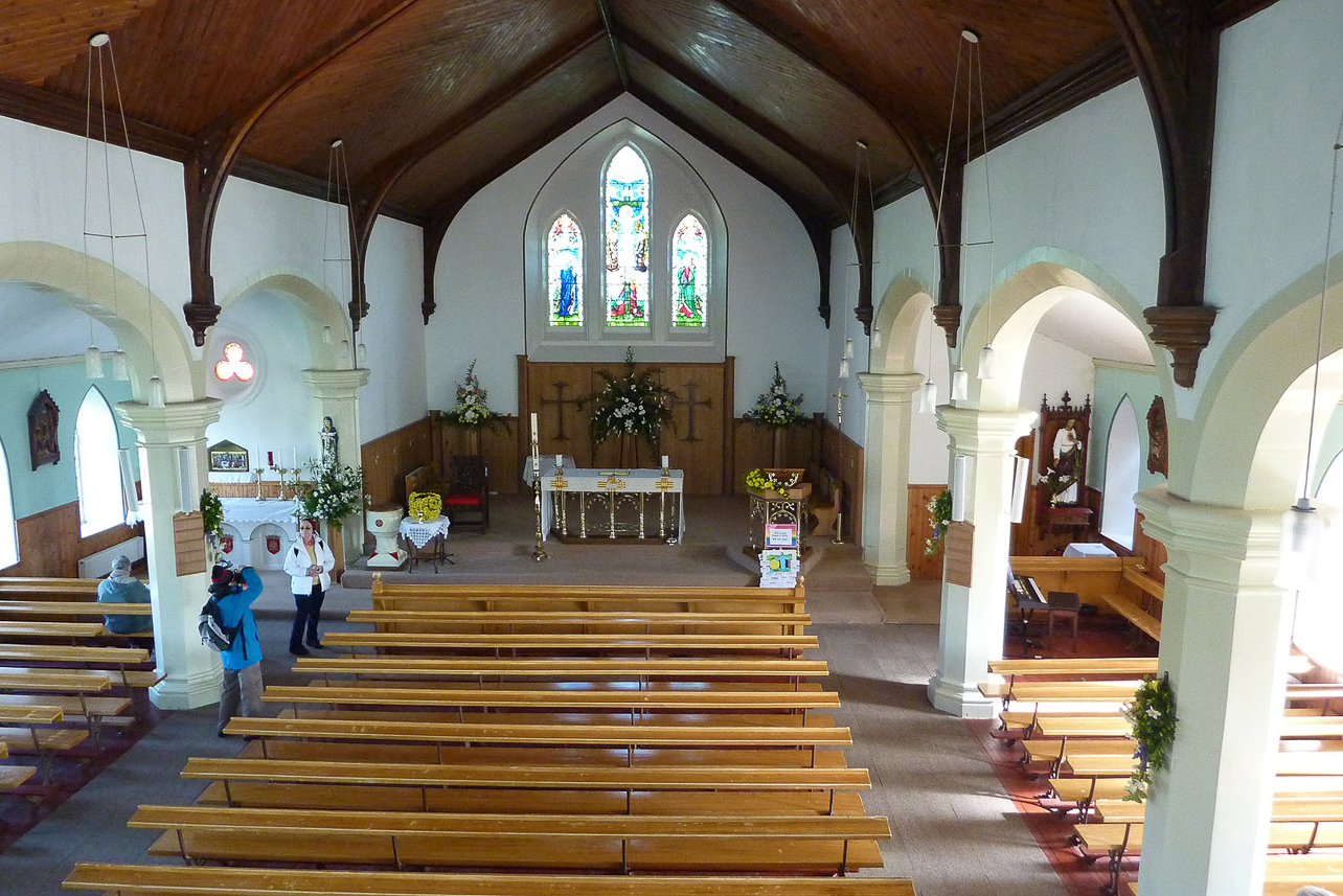 Inside the catholic church in Castlebay, Barra.