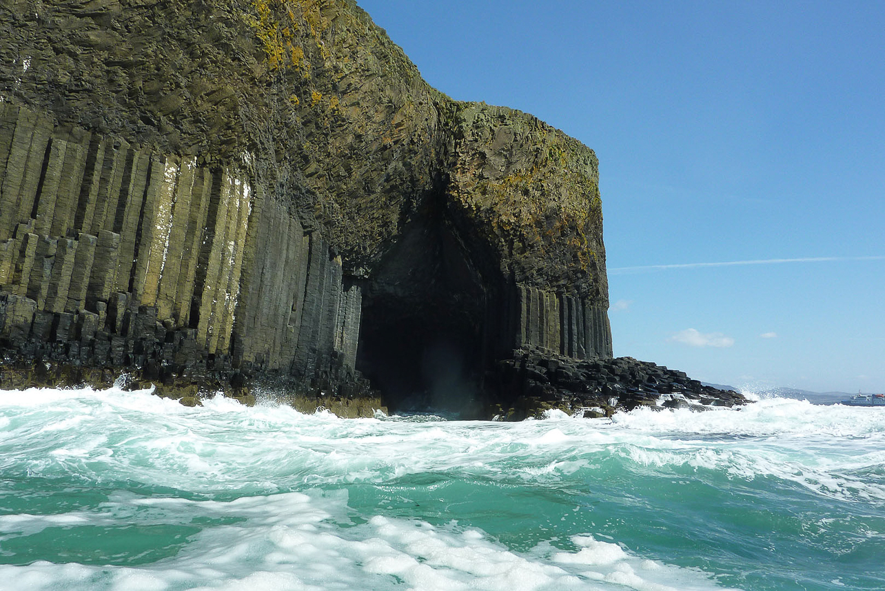 Fingal's cave at Staffa. The waves prevented landing but we had a very nice zodiak cruise close to the cave.