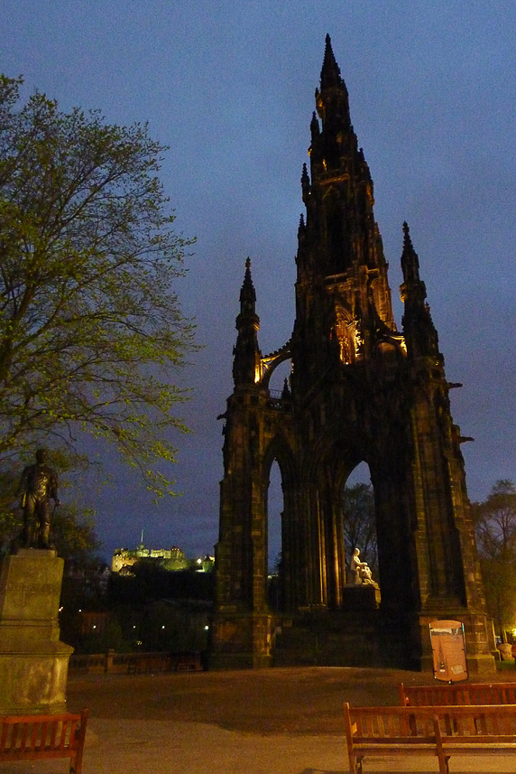 Walter Scott monument, Princes Street, from 1844