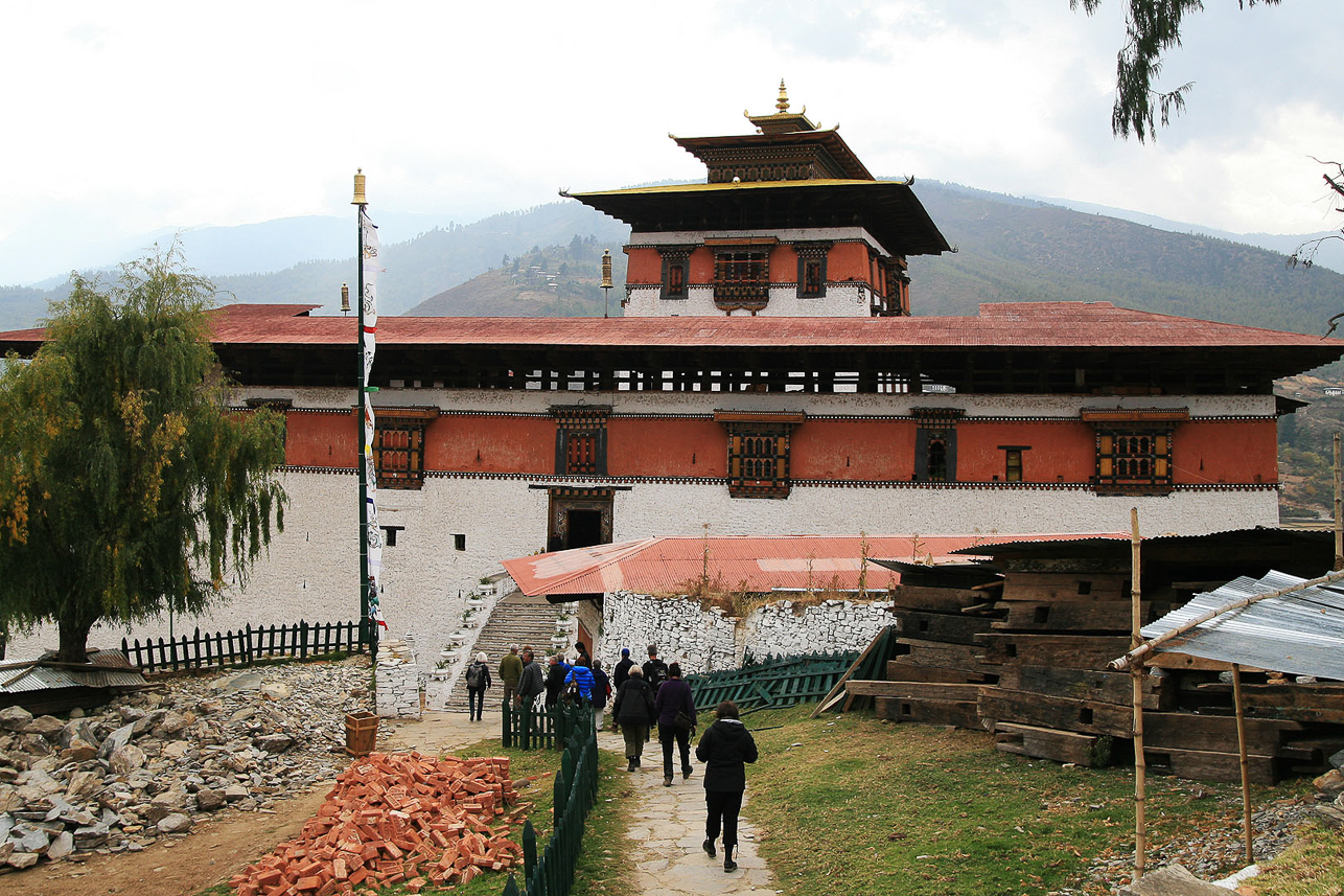 Paro (Rinpung) Dzong (administrative center and monastery). Built in 17th century.