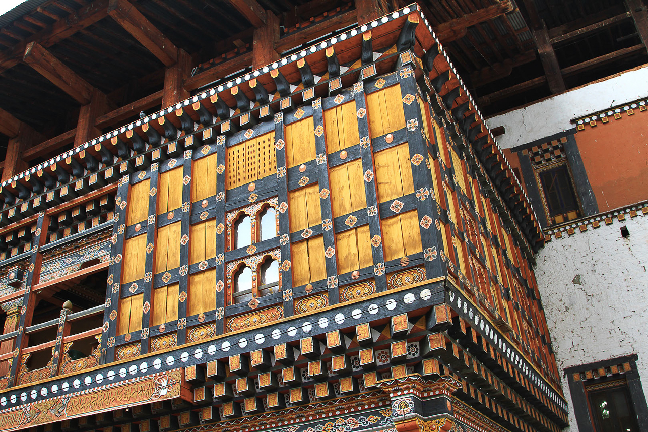 Inside Paro Dzong.