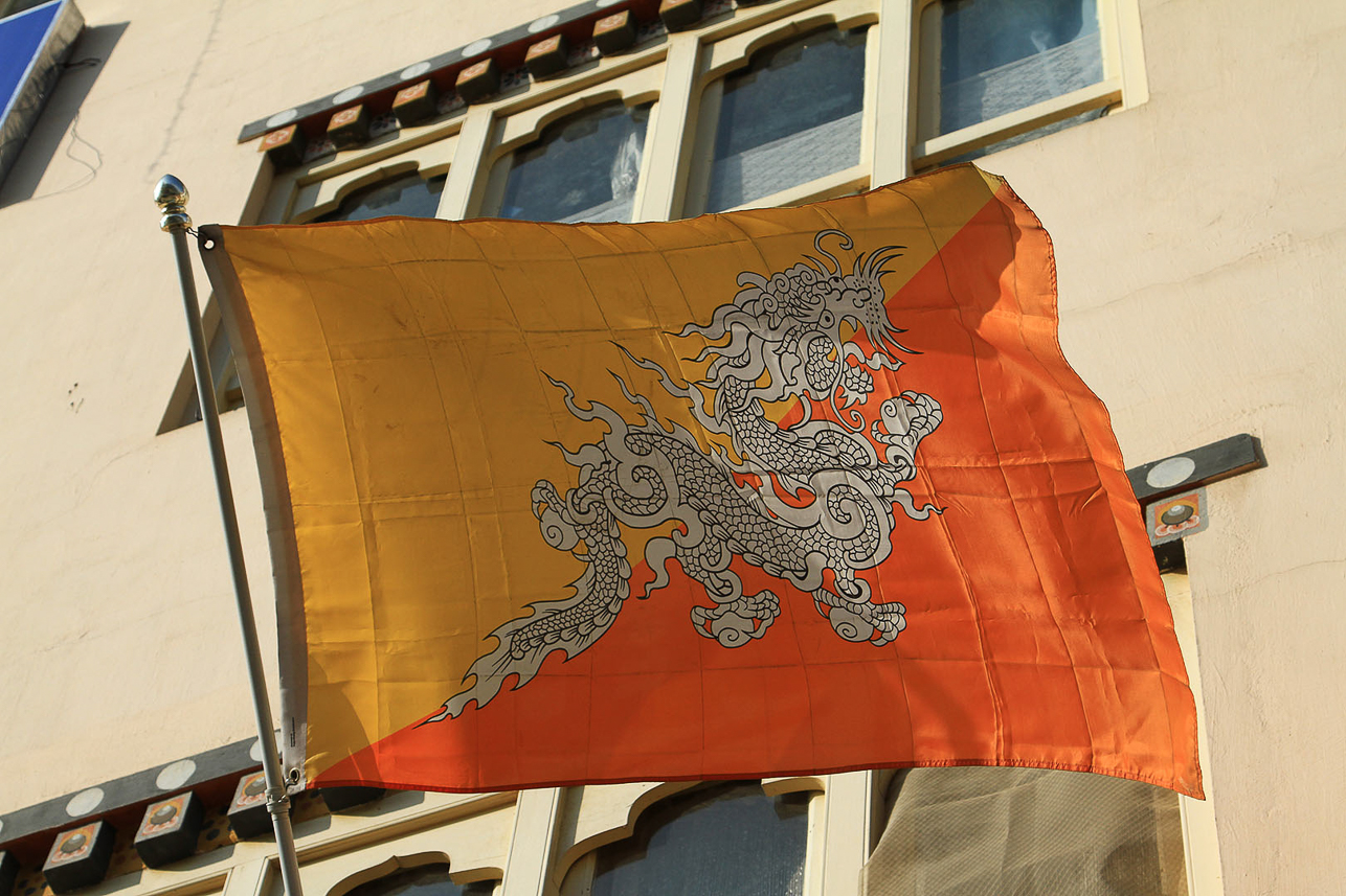 Flag of Bhutan (Land of Druk).