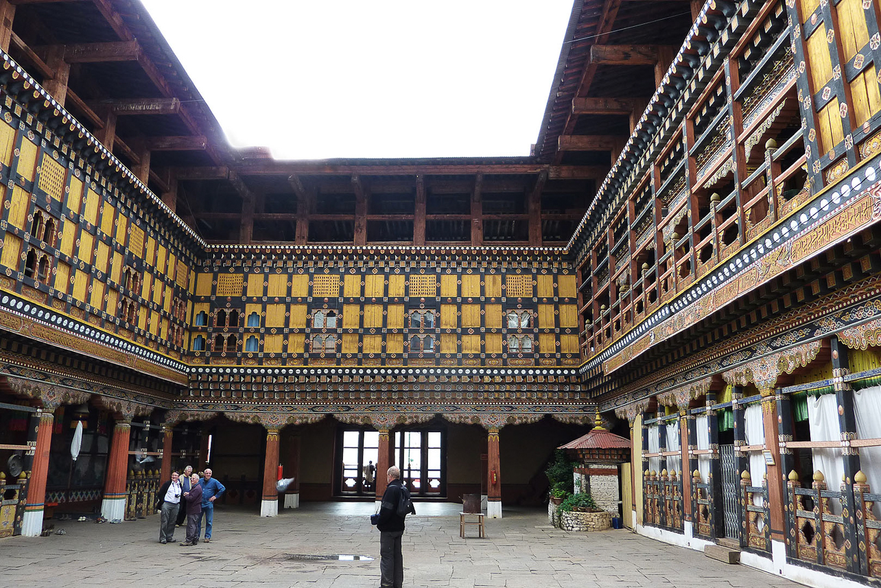 Inside Paro Dzong.