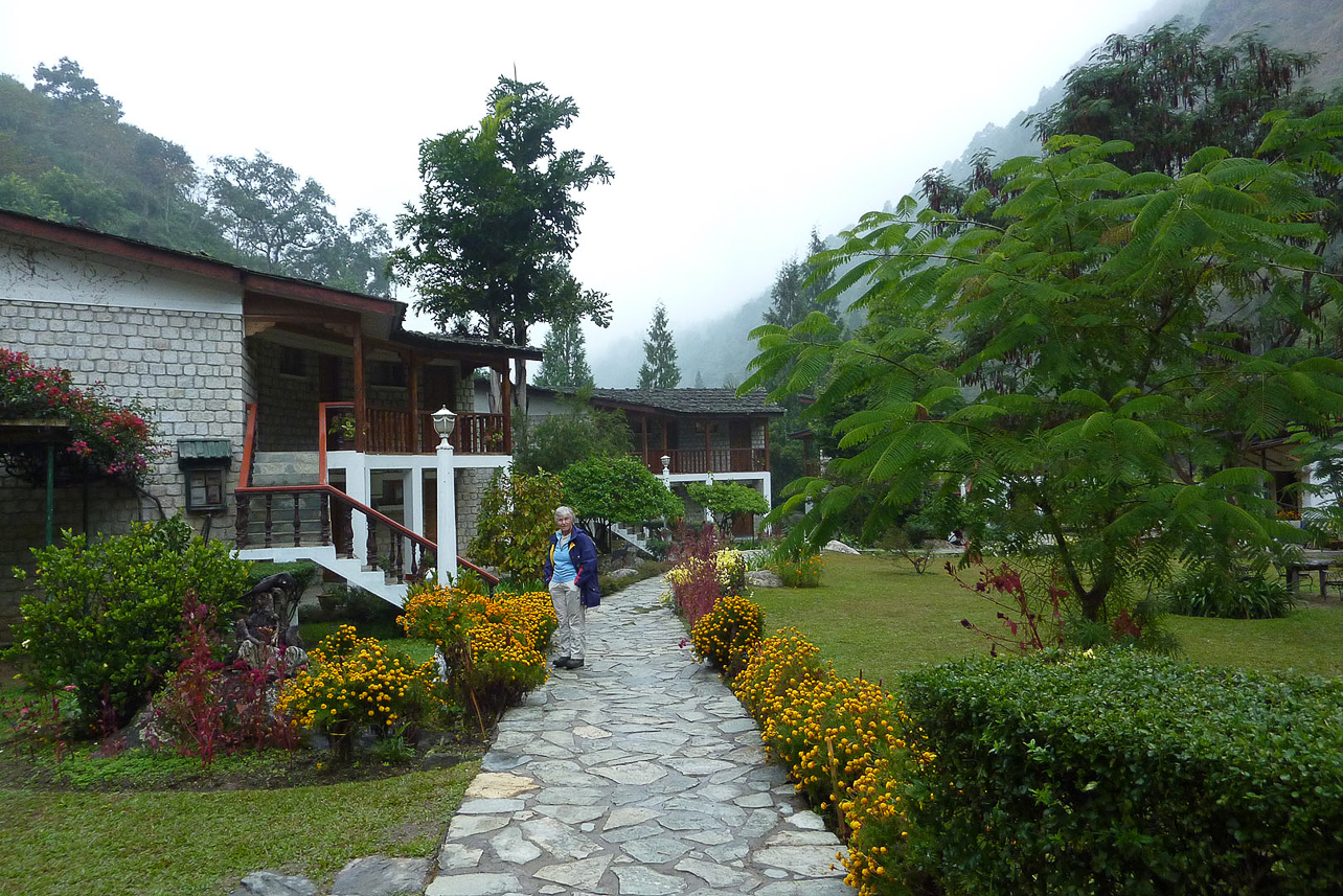 Our hotel close to Wangdu, at the river.