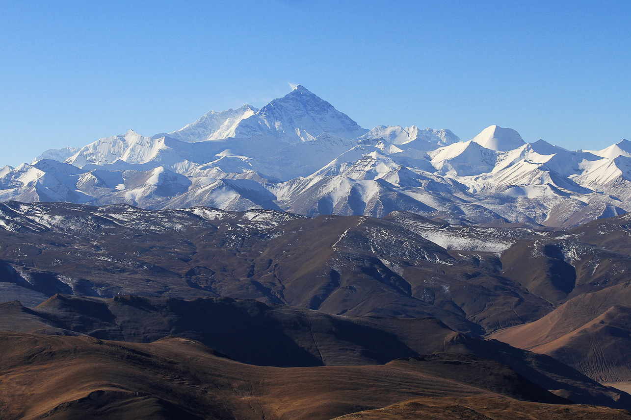 On our gravel road to Mt Everest, 50 km away.