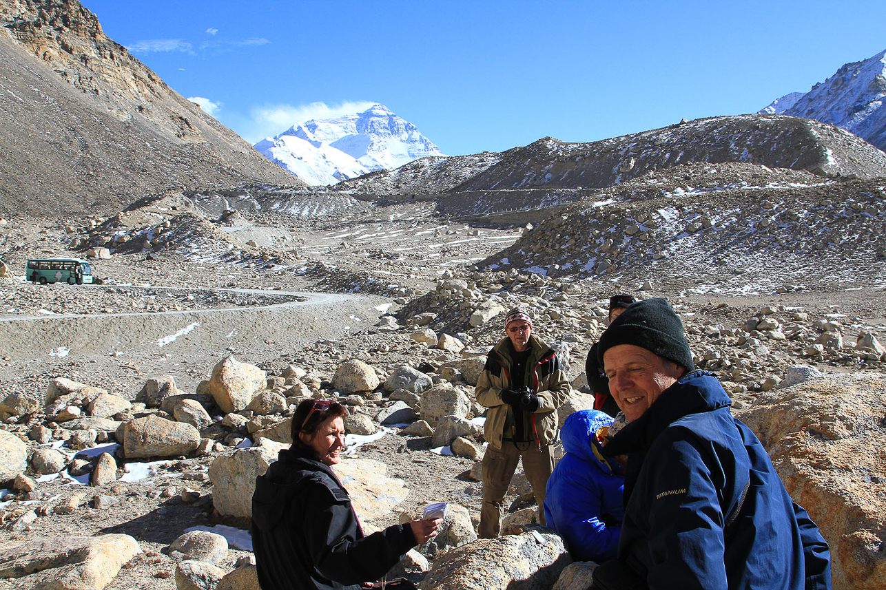 Geocaching, finding one of the world's highest located geocaches.