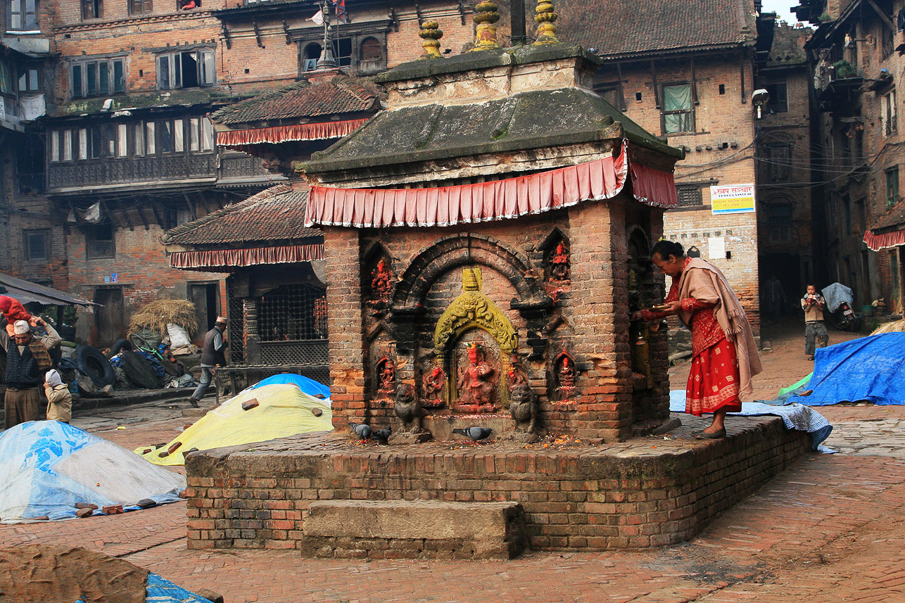 Temple at a square in Bhaktapur.