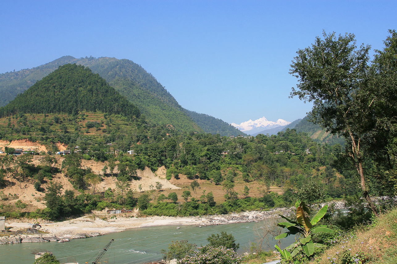 Kathmandu valley, with Himalaya in the background.