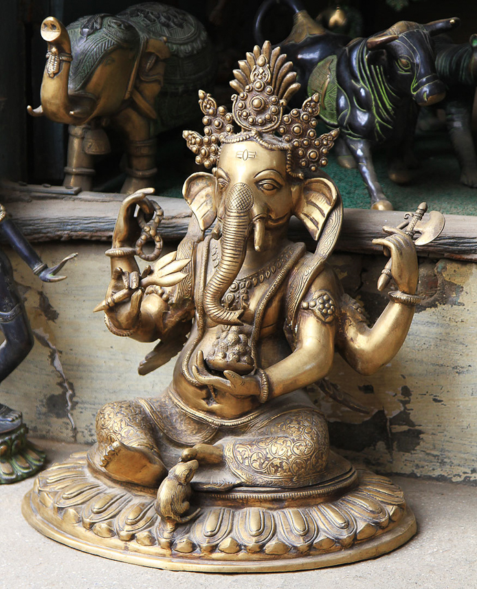 Ganesha, worshiped by Hindus.