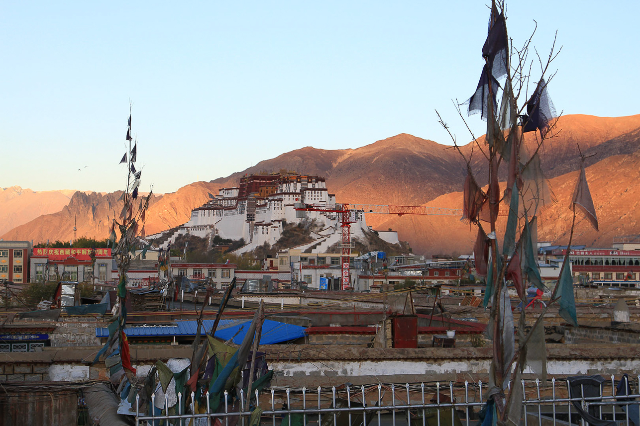 Potala palace from our hotel.