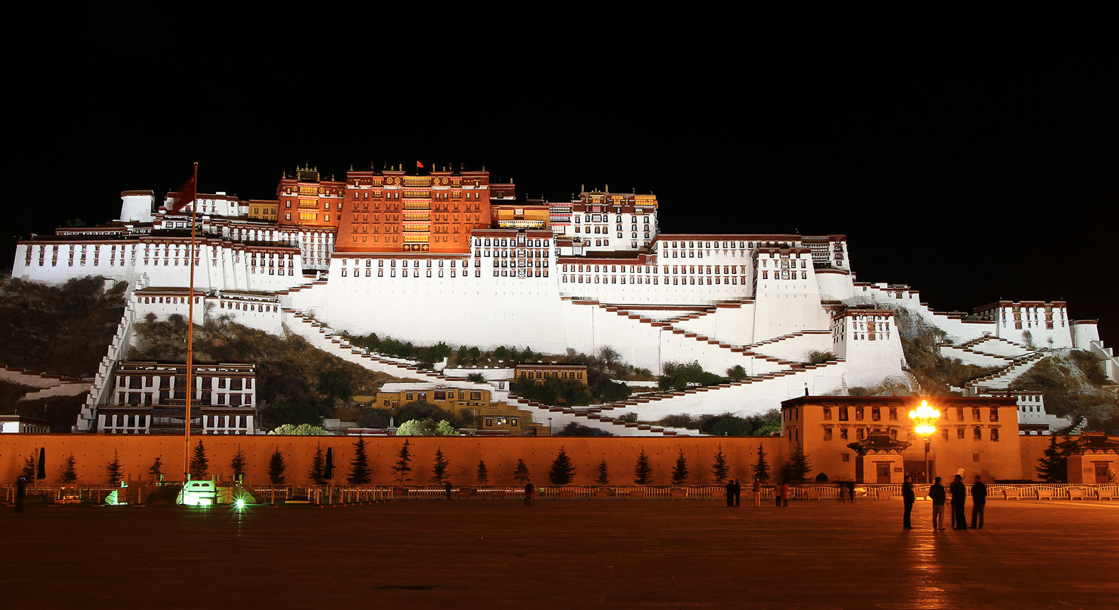 Potala Palace at night.