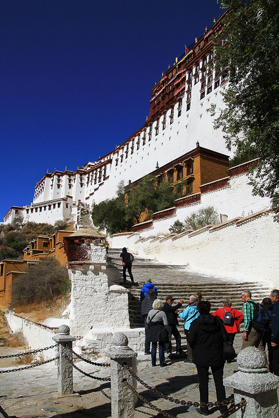 Many stairs to climb in the palace.