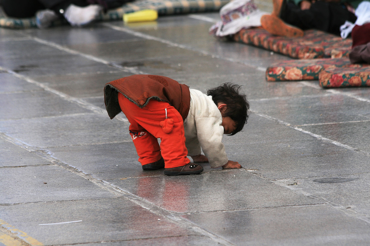 Starting at young age with prostrating.