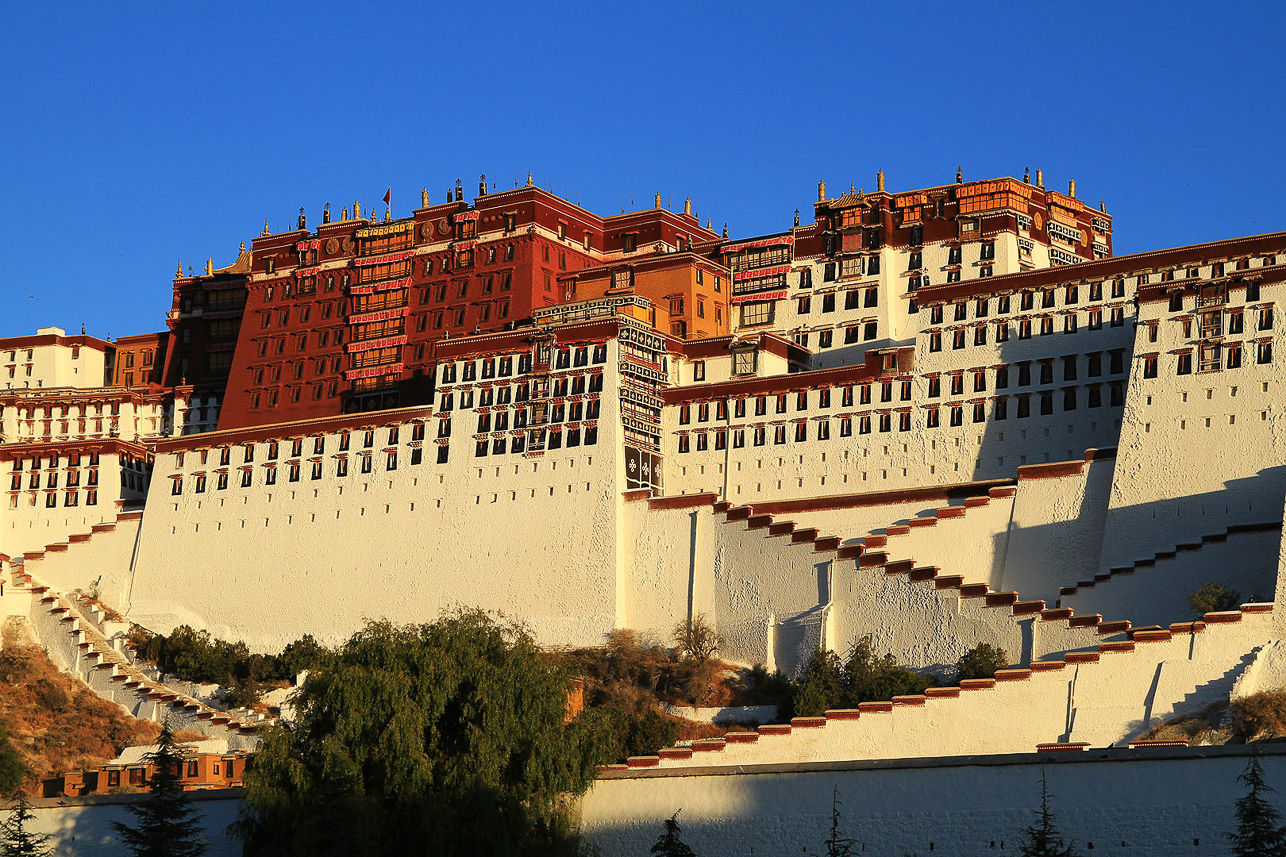 Potala palace at sunrise.