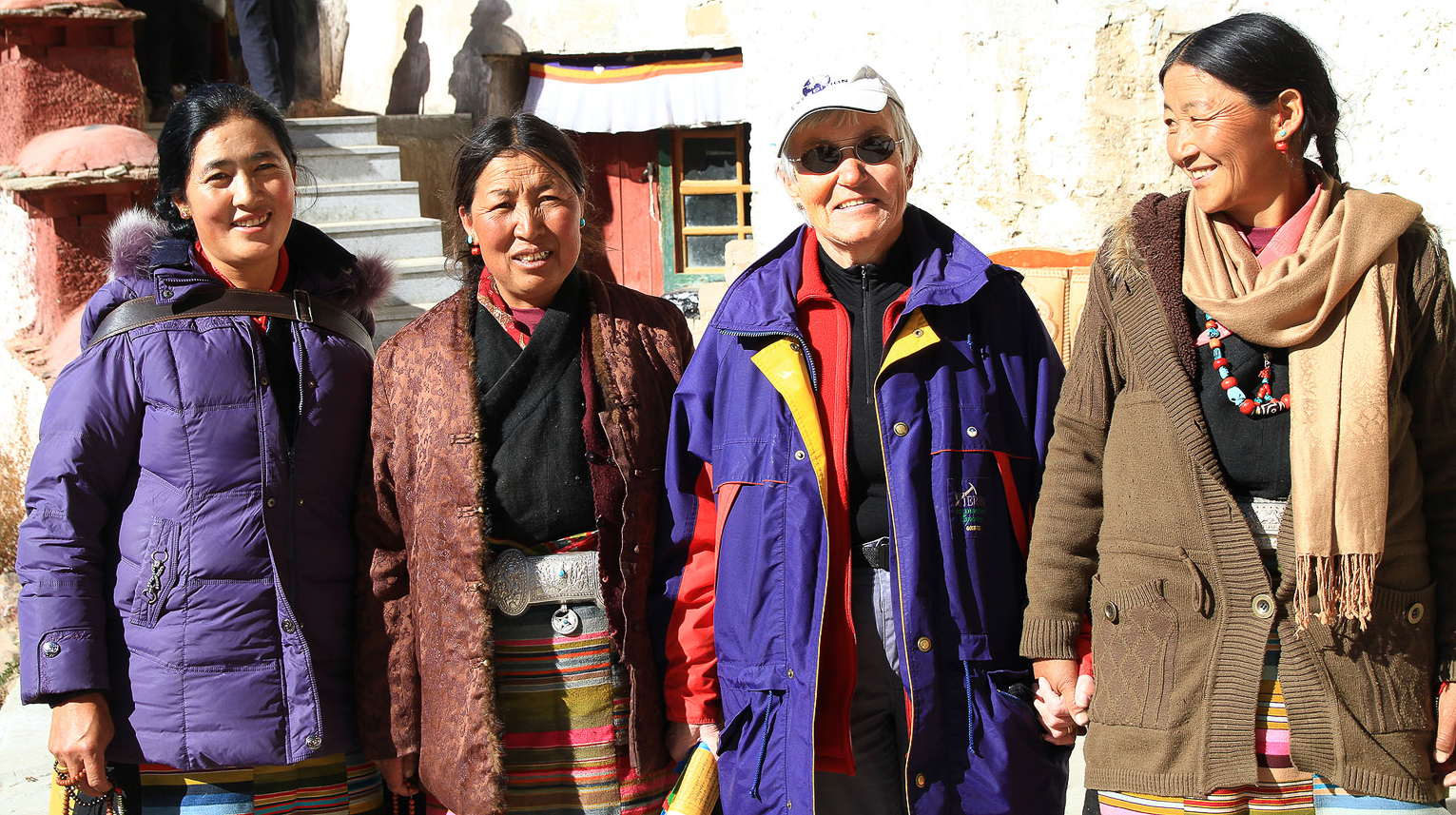 Camilla and Tibetan women.