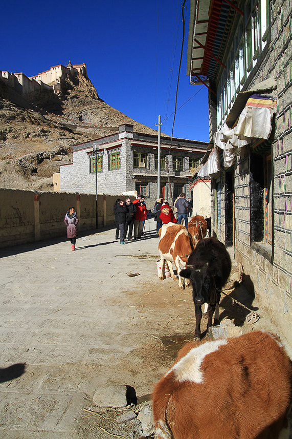 Streets in the old part of Gyantse.