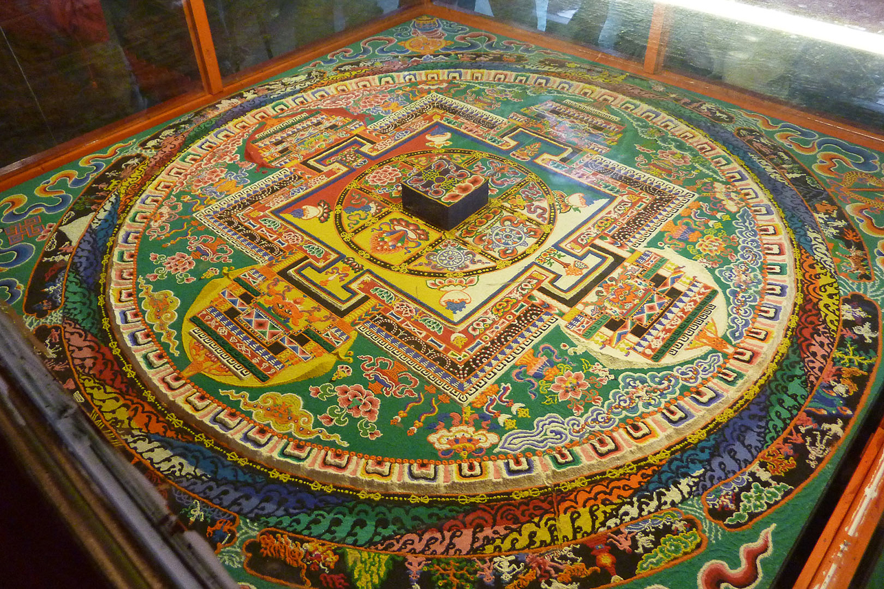 Sand Mandala at Sera Monastery, in the outer parts of Lhasa.