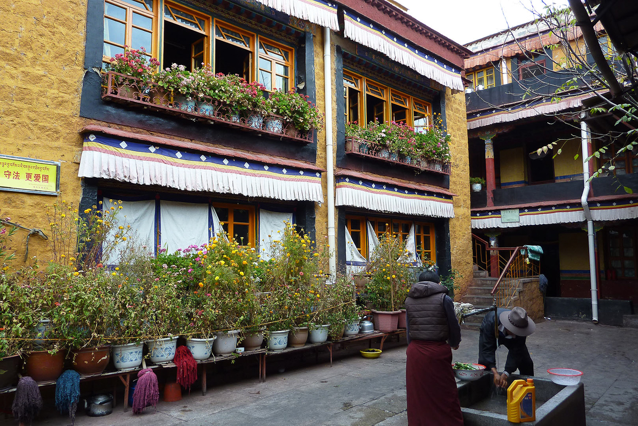 Small monastery in a backyard in Lhasa.