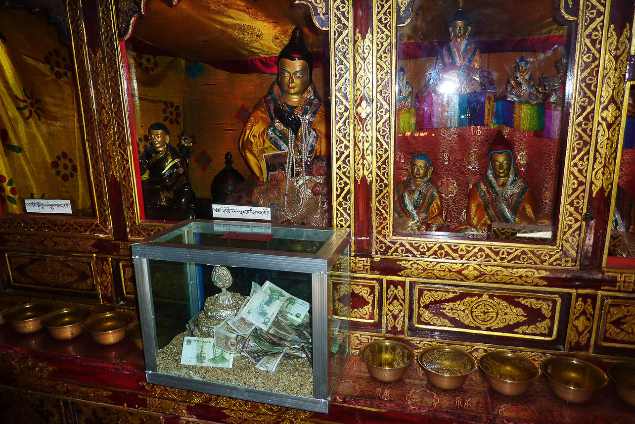 Inside Drak Yerpa monastery.