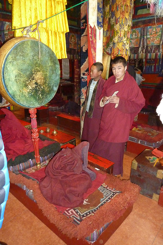 Inside Samding monastery.