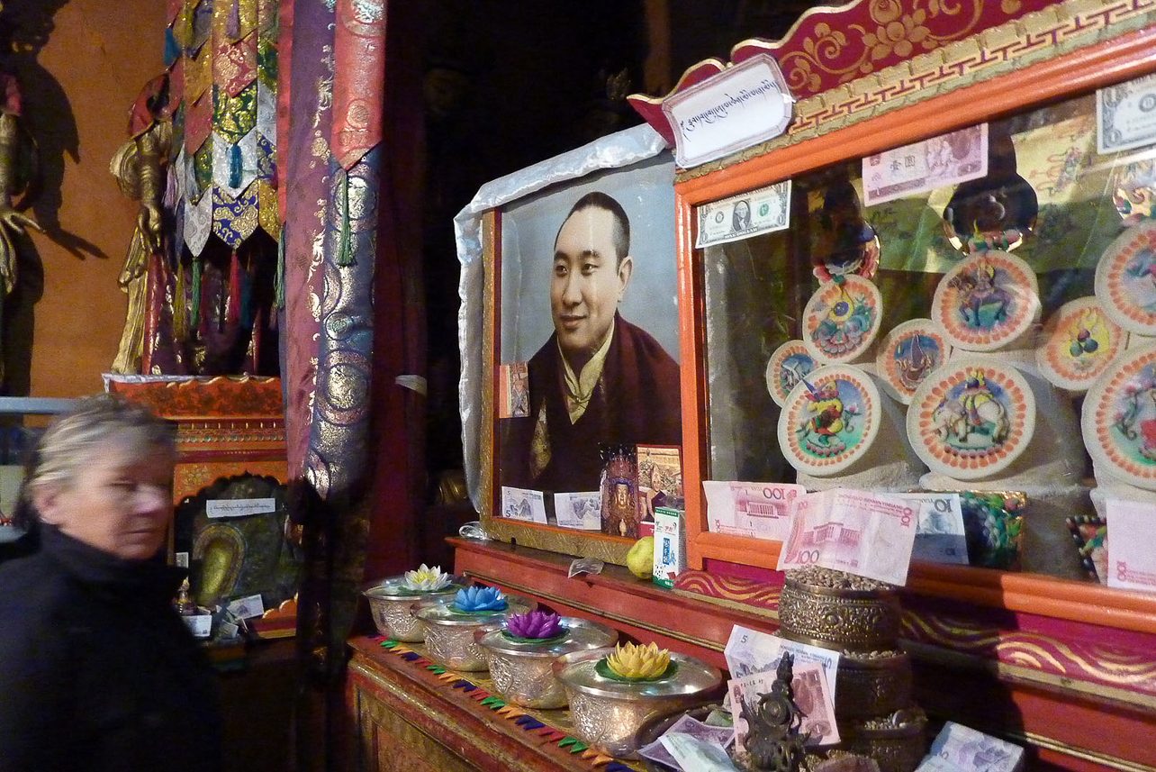 Panchen Lama, inside Samding monastery.