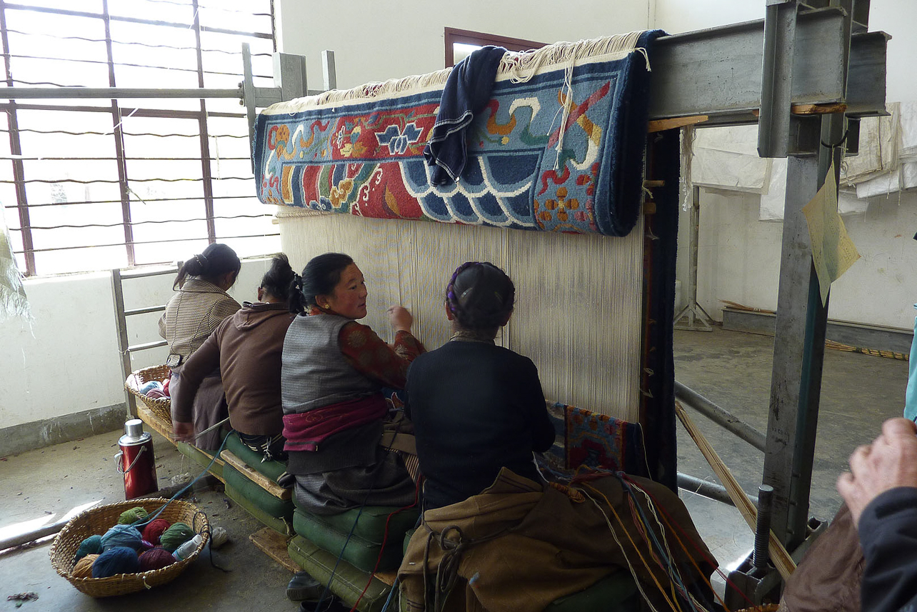 Carpet factory in Shigatse.