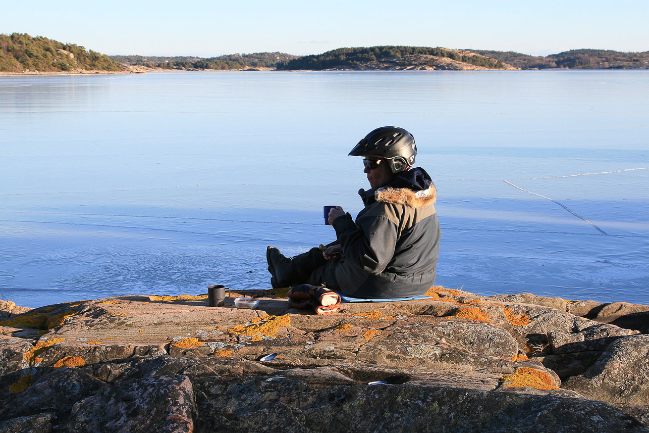 Eftermiddagskaffe vid Stigfjorden