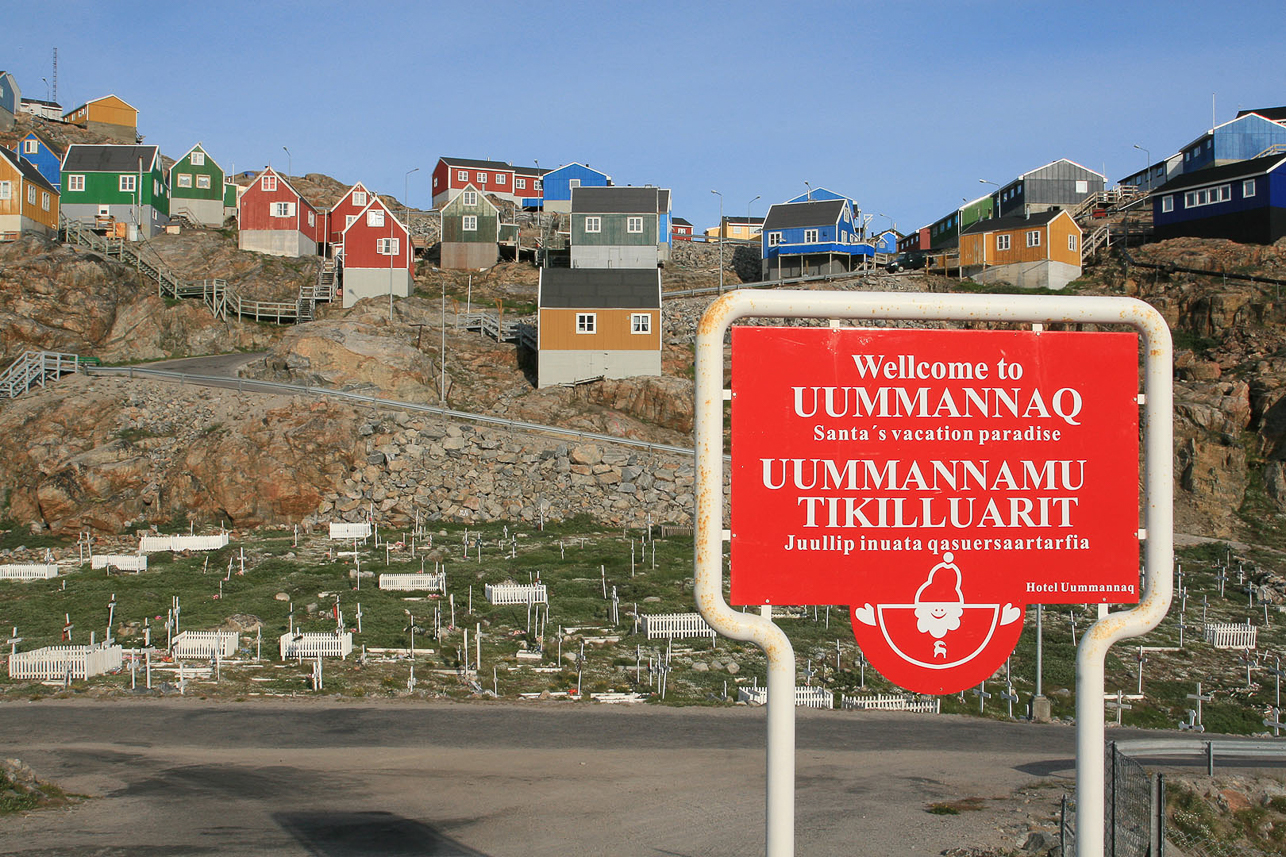 Uummannaqs färgglada hus. Tomten finns även här.