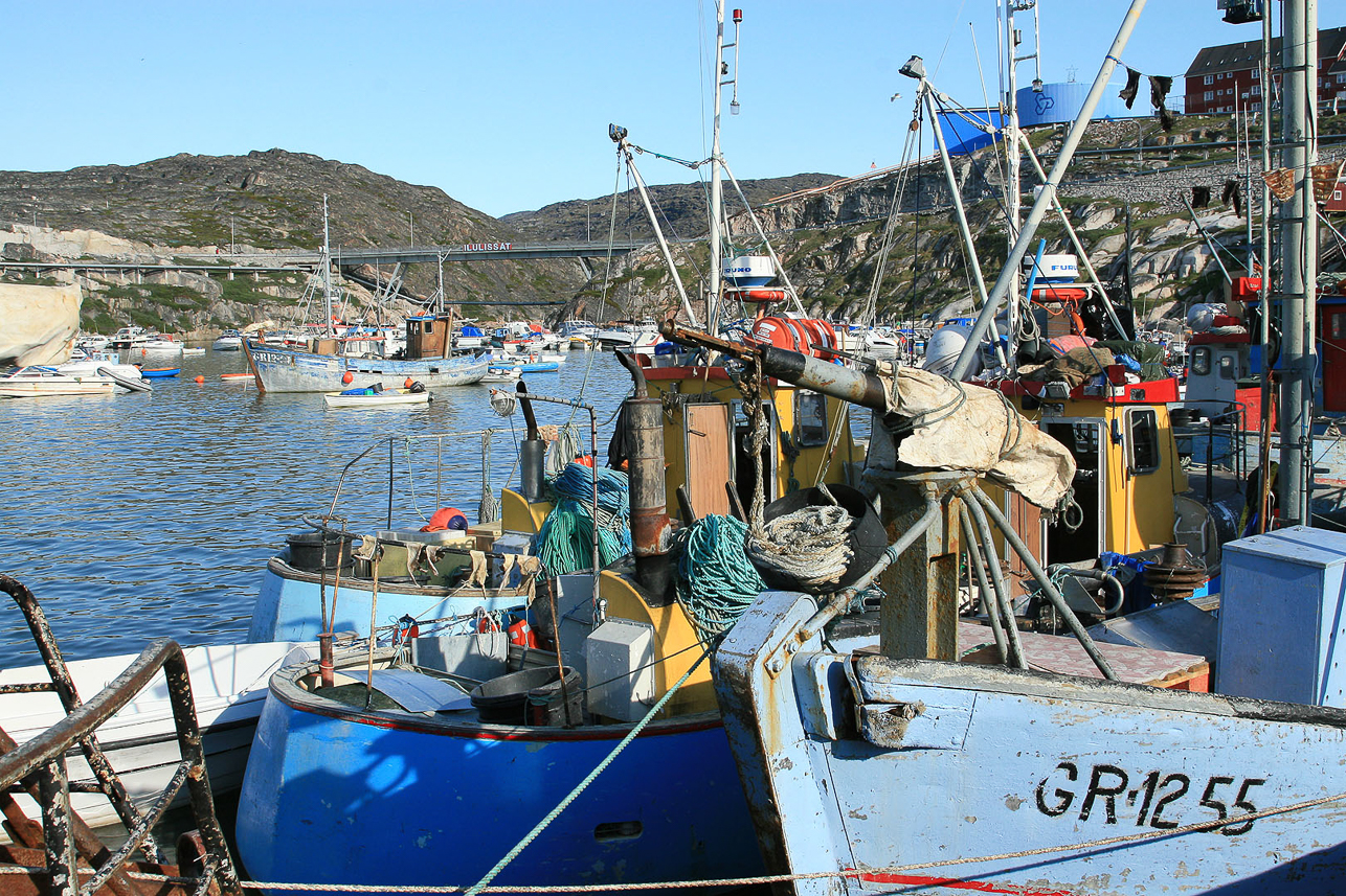 Hamnen i Ilulissat, gammal harpun