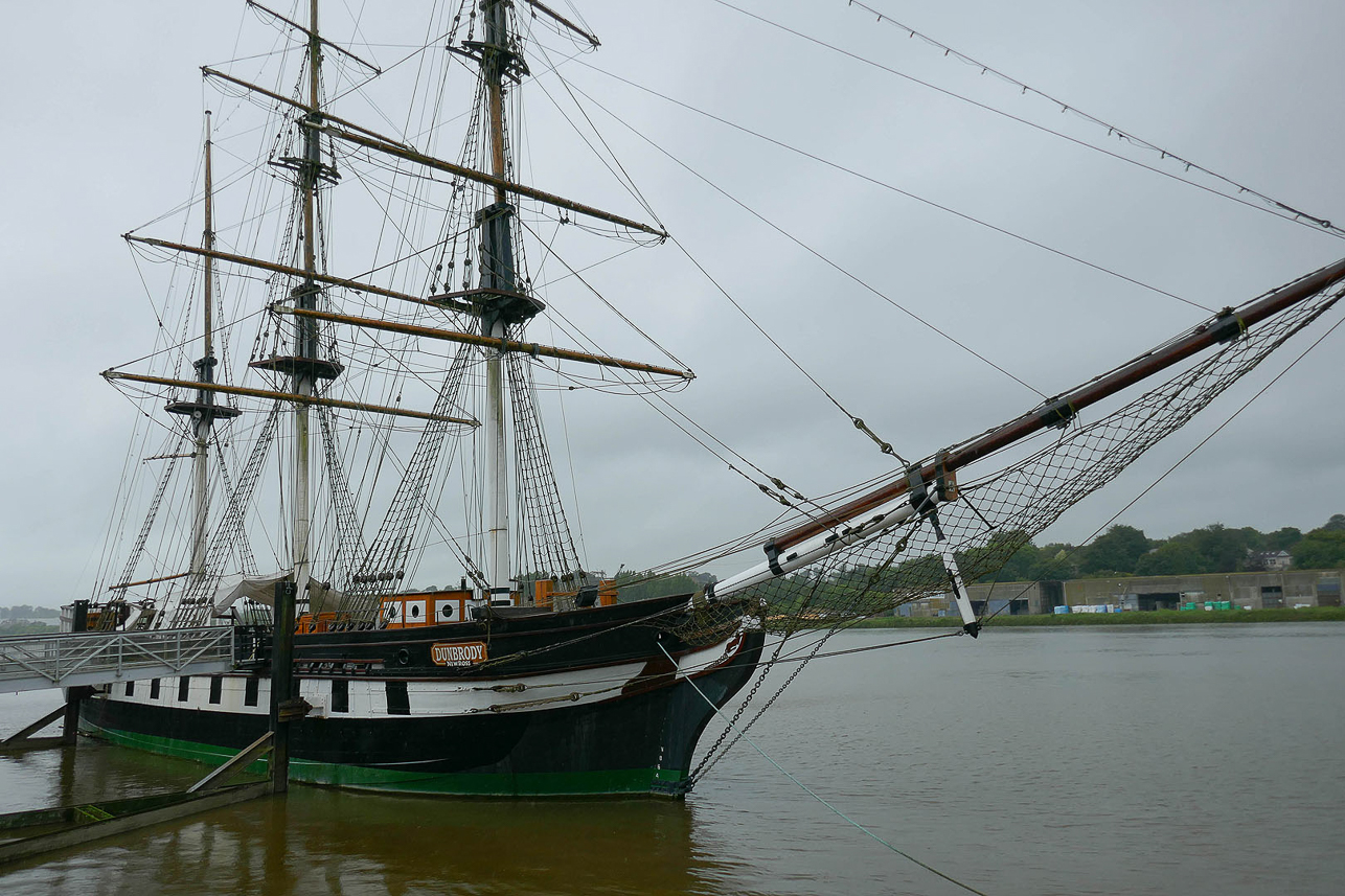 Dunbrody ship. Carried passengers to North America during the potato famine around 1850. <br />Transported timber and guano to Ireland