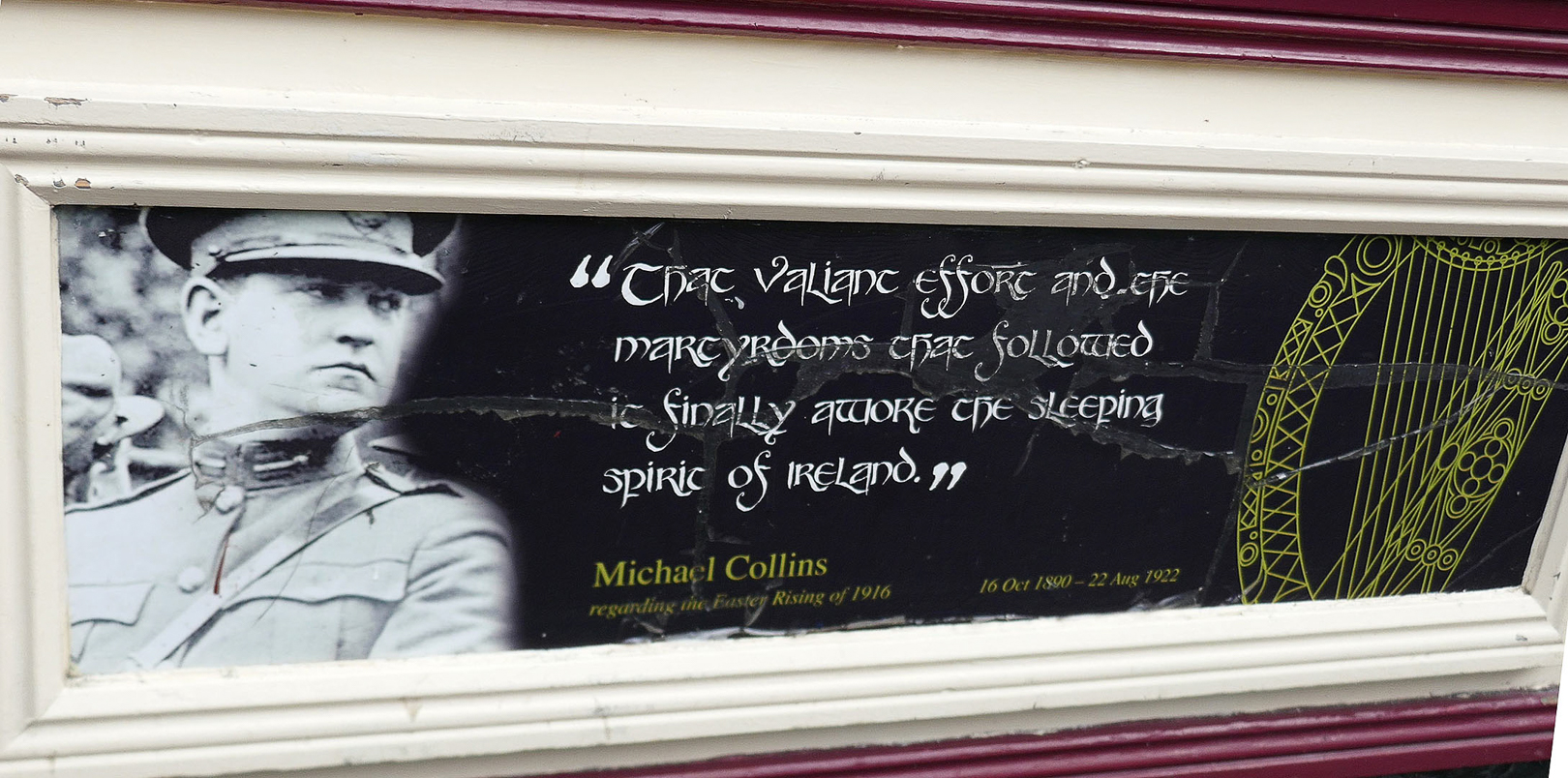 Michael Collins, leading figure in the Irish struggle for indepedence around 1920 (assassinated 1922).